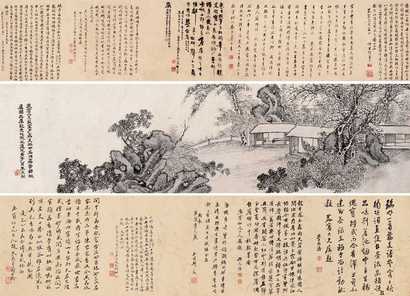 朱为弼 1840年作 山水 手卷